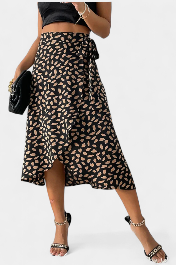 Aina | Falda Envolvente Boho Asimétrica