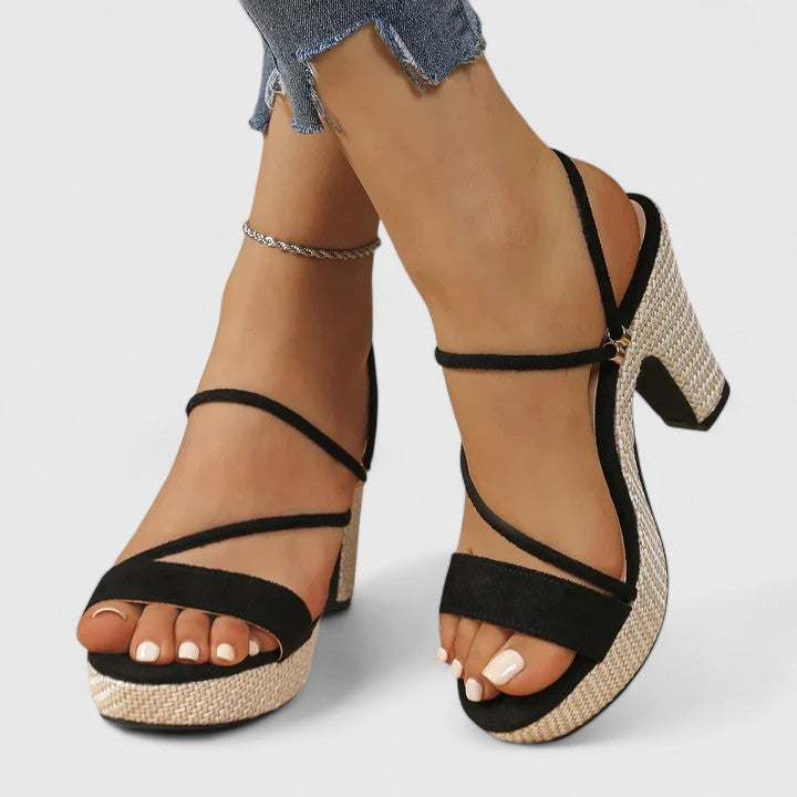 Lidia | Sandalias de Plataforma con Tiras