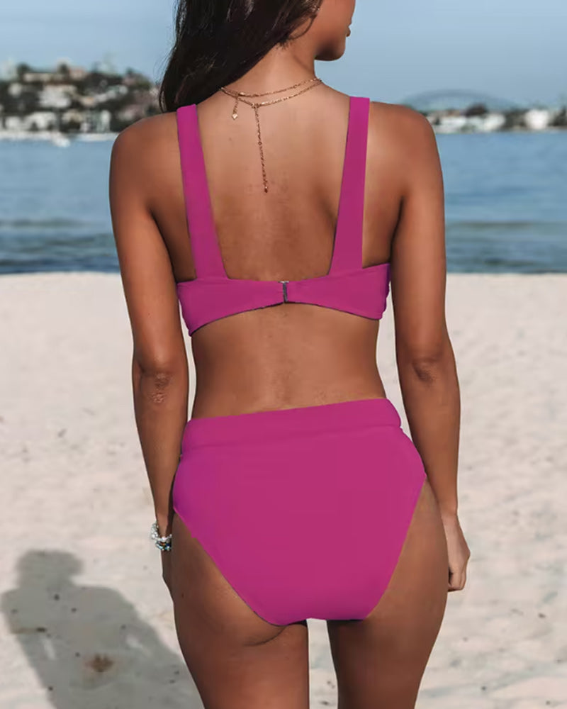 Aurora | Bikini de Tiro Alto con Escote en V