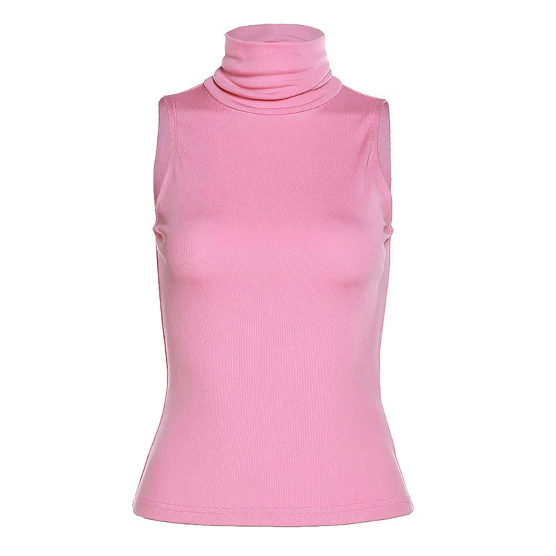 Top | Cuello alto en canalé