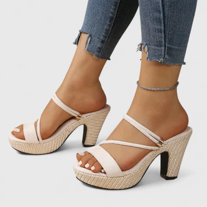 Lidia | Sandalias de Plataforma con Tiras