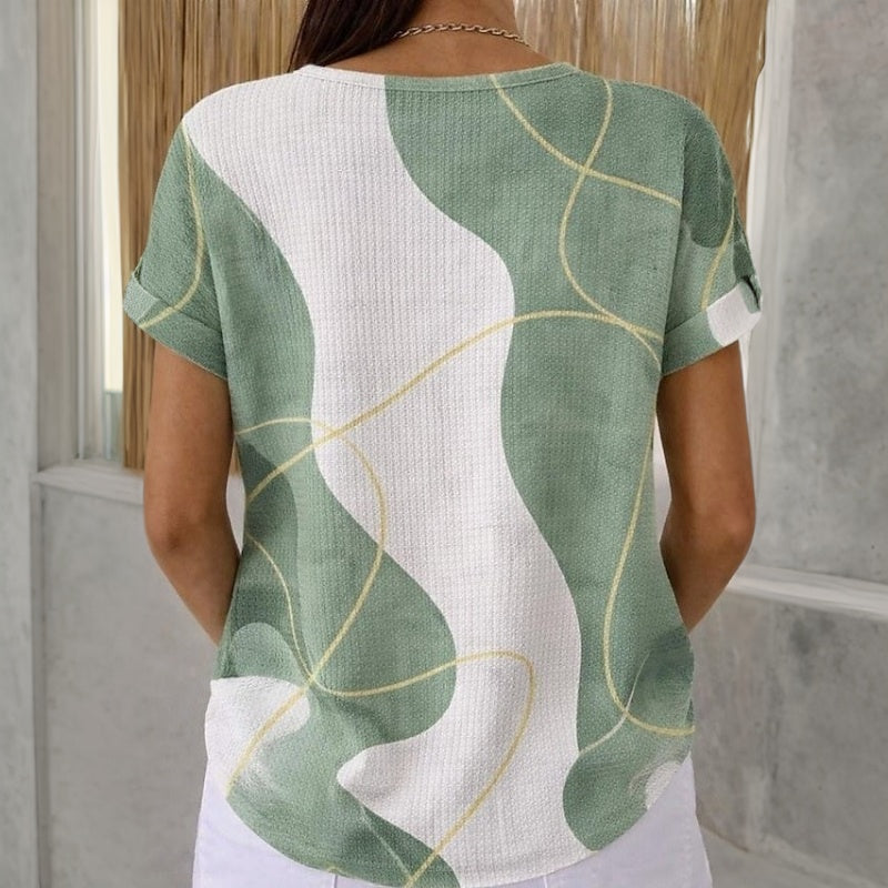 Amelia | Blusa de Diseño Bicolor