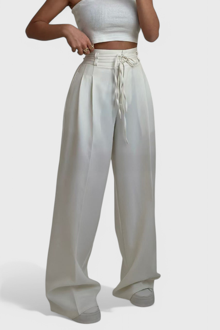 Celine | Pantalón Palazzo con Cordón