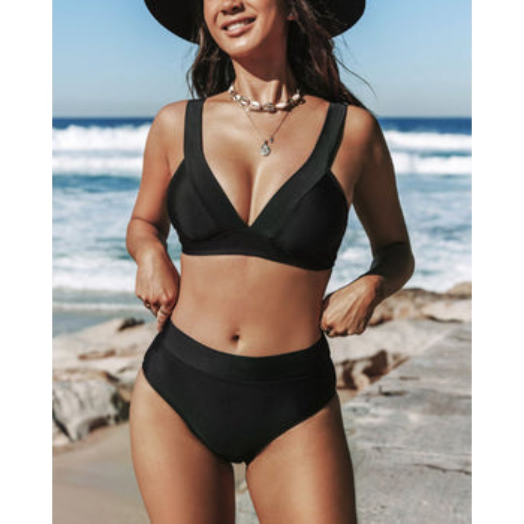 Aurora | Bikini de Tiro Alto con Escote en V