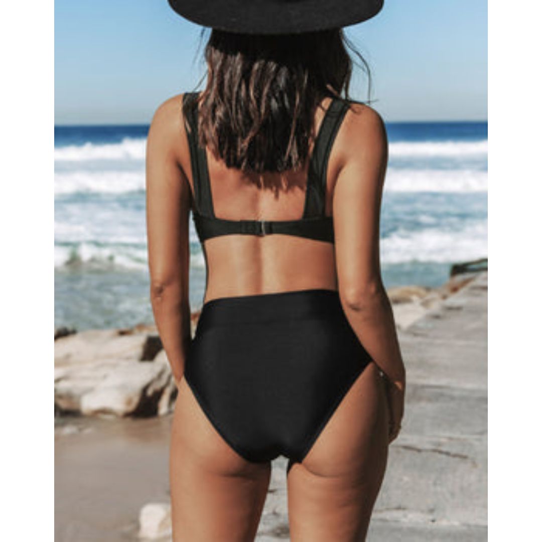 Aurora | Bikini de Tiro Alto con Escote en V