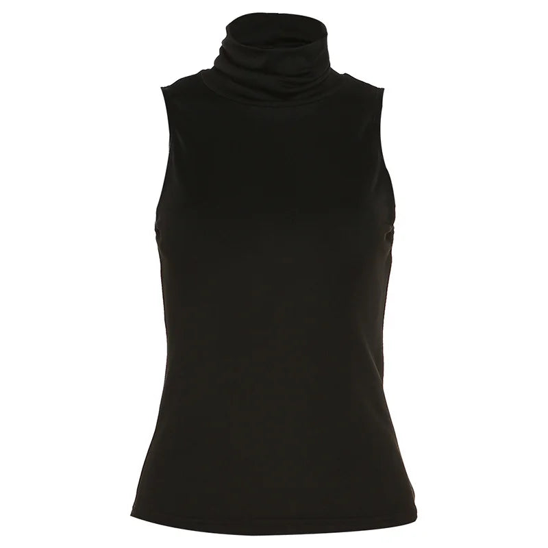 Top | Cuello alto en canalé